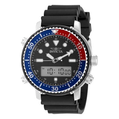 Invicta Men's 46mm Pro Diver Digital Quartz Silicone Strap Watch
