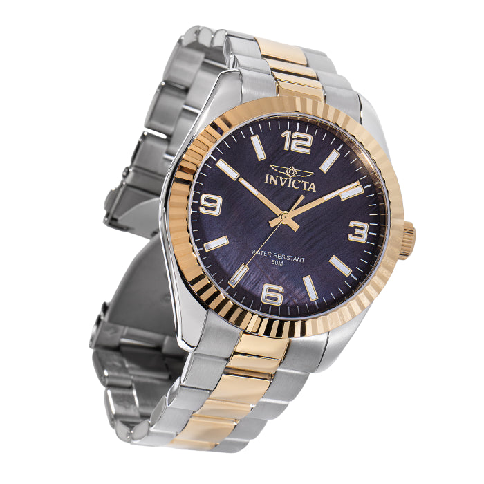 wata Invicta Men's 43mm Specialty Quartz Mother-of-Pearl Dial Bracelet