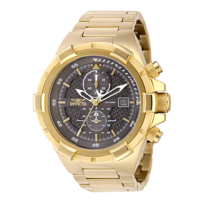 Invicta Men's 50mm Aviator Quartz Chronograph Goldtone Bracelet Watch