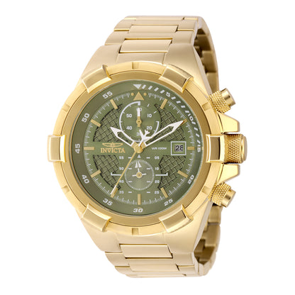 Invicta Men's 50mm Aviator Quartz Chronograph Goldtone Bracelet Watch