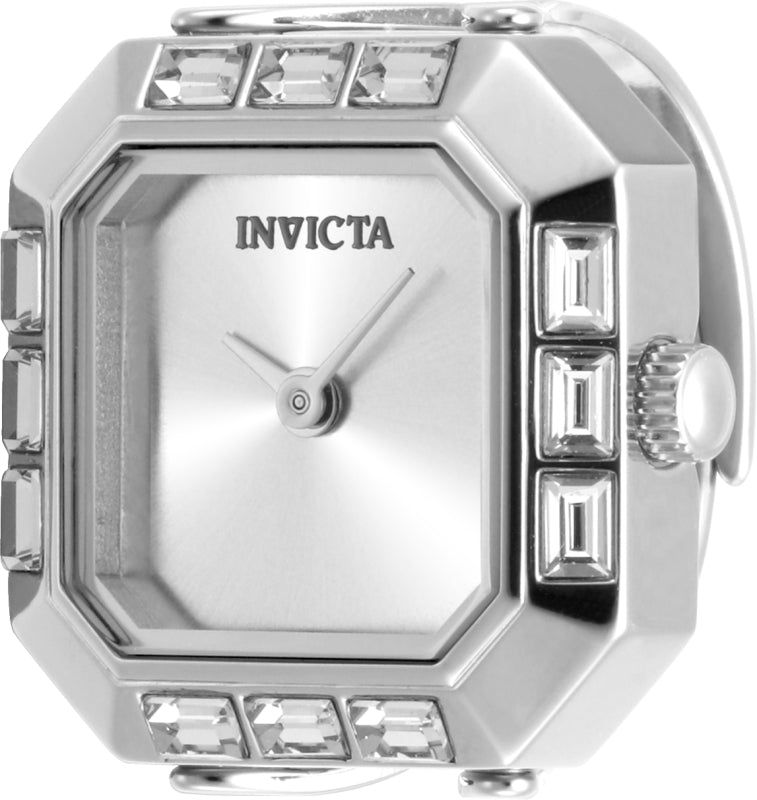 Invicta Women's 21mm Angel Quartz Baguette Crystal Tonneau Mini Ring Watch