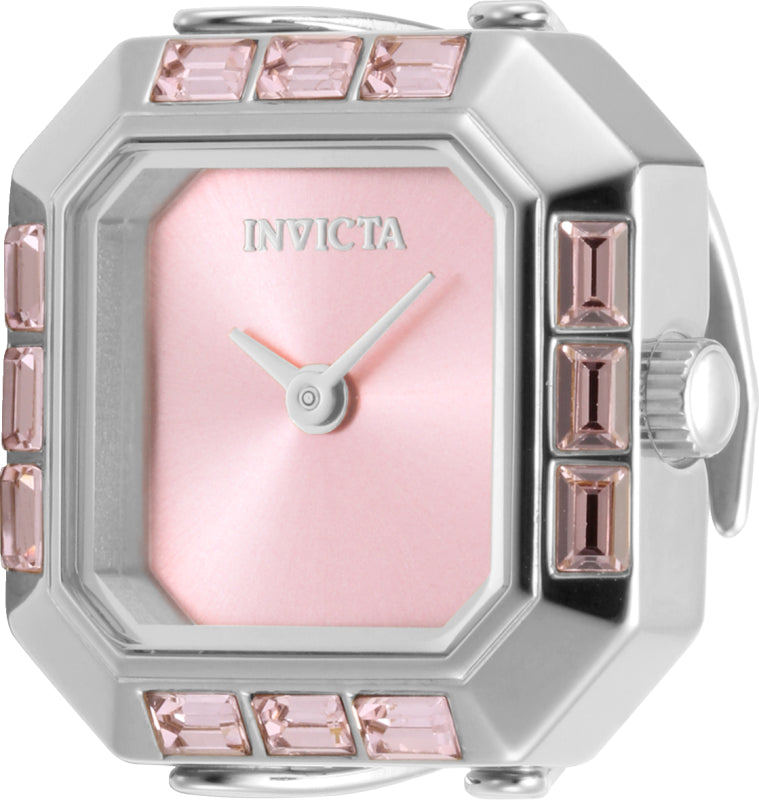 Invicta Women's 21mm Angel Quartz Baguette Crystal Tonneau Mini Ring Watch