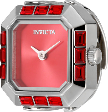 Invicta Women's 21mm Angel Quartz Baguette Crystal Tonneau Mini Ring Watch