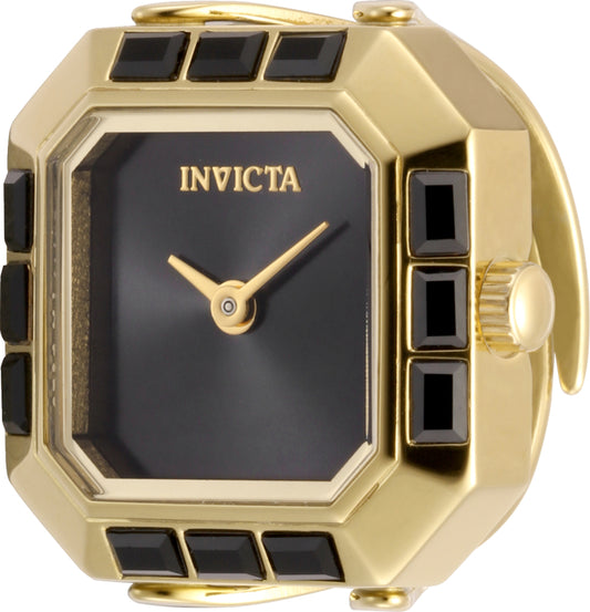 Invicta Women's 21mm Angel Quartz Baguette Crystal Tonneau Mini Ring Watch