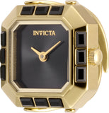 Invicta Women's 21mm Angel Quartz Baguette Crystal Tonneau Mini Ring Watch