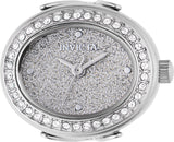 Invicta Women's 24mm Quartz Crystal Halo Glitter Dial Oval Mini Ring Watch