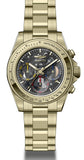 Invicta Men's 39mm Speedway Quartz Black Dial Goldtone Bracelet Watch