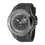 Invicta Men's 50mm Aviator Quartz Gunmetal Case Textured Silicone Strap Watch