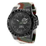 Invicta Men's 50mm Aviator Quartz Gunmetal Case Camouflage Silicone Strap Watch