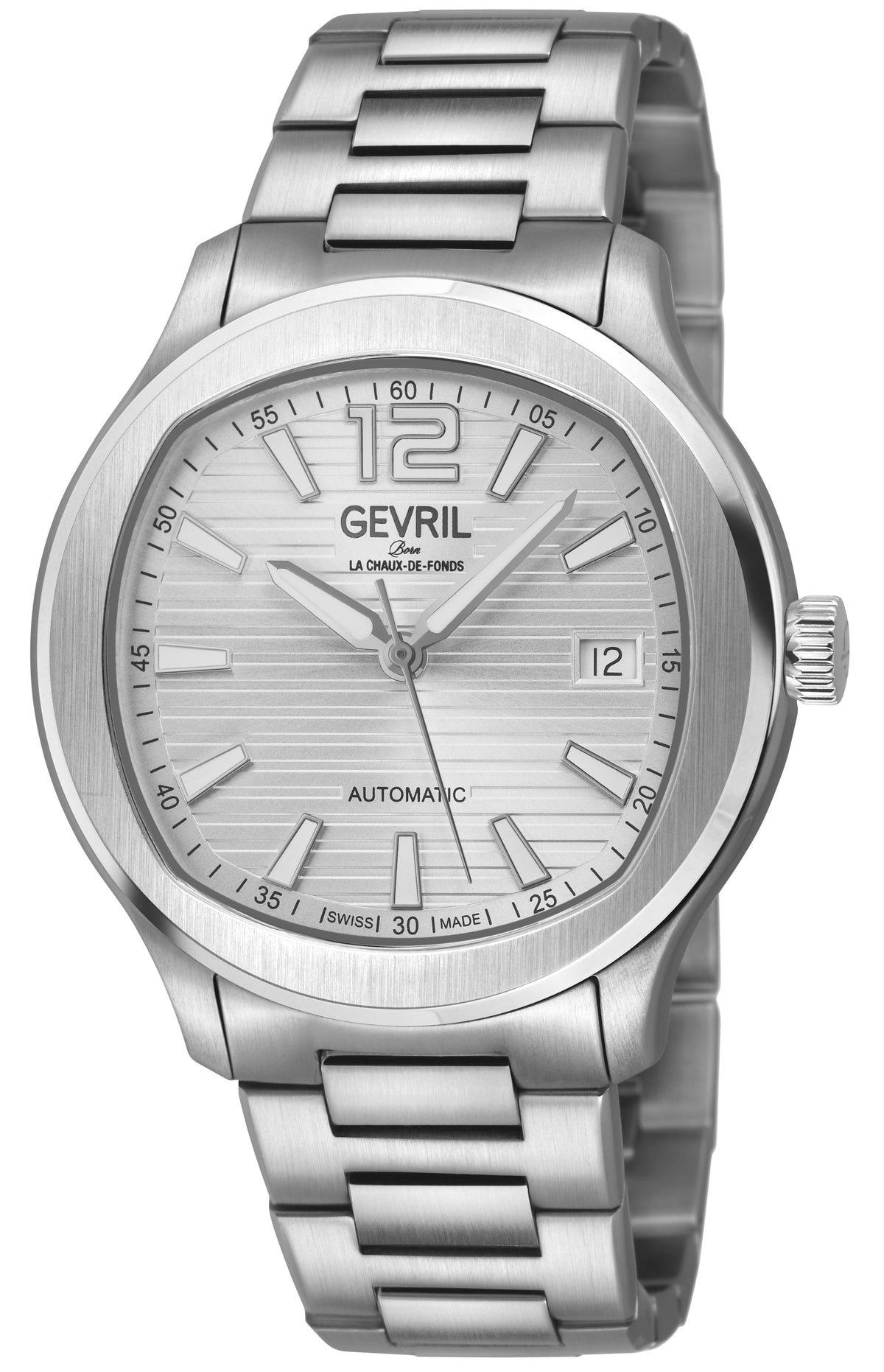 Gevril Men's 42mm Stuyvesant Swiss Automatic Date Bracelet Watch
