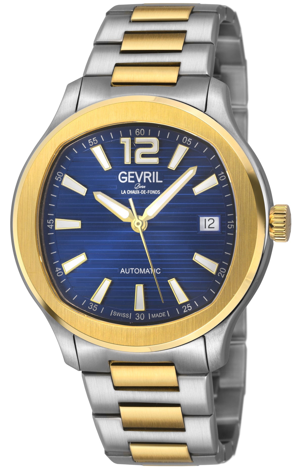Gevril Men's 42mm Stuyvesant Swiss Automatic Date Bracelet Watch