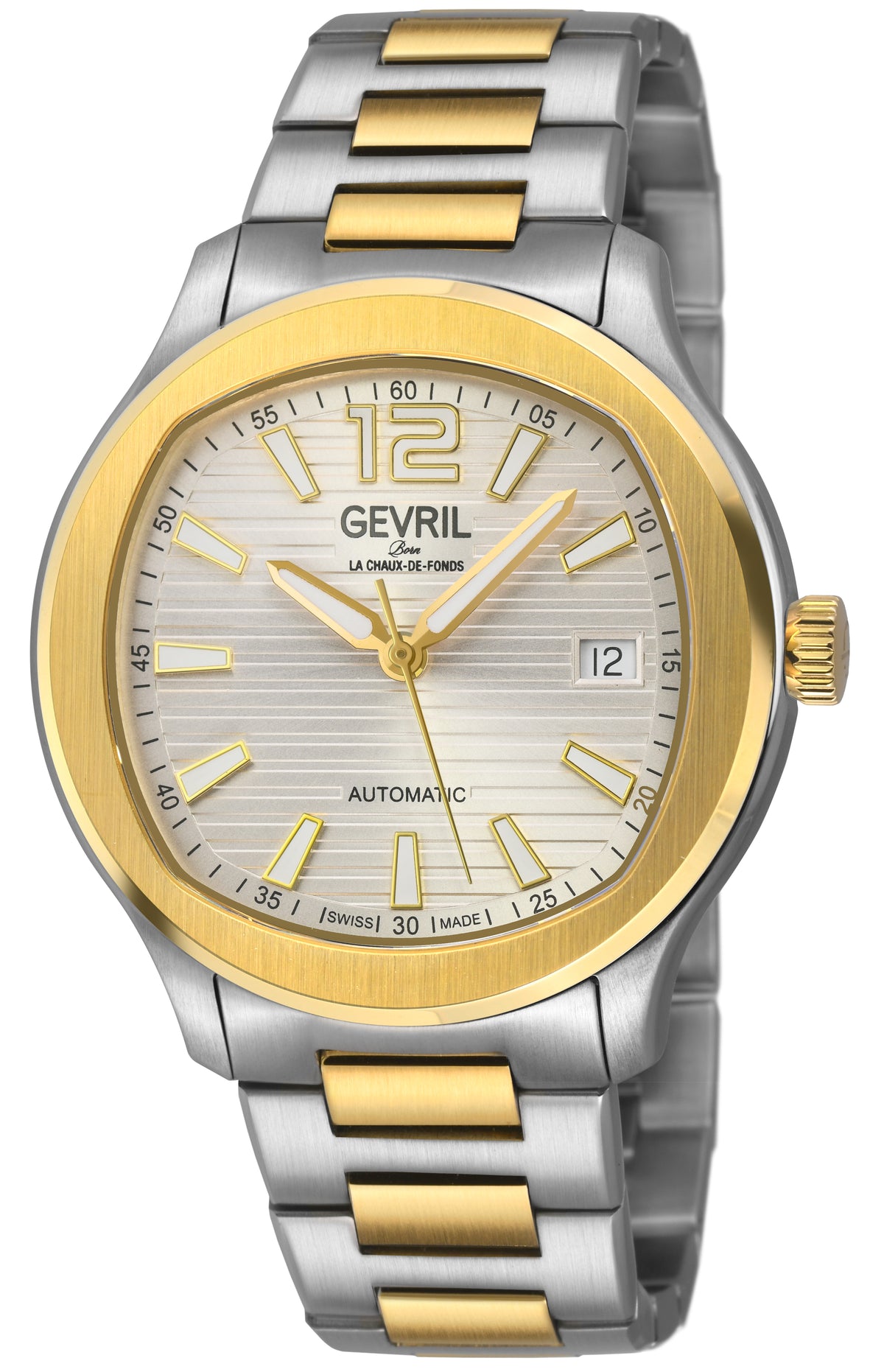 Gevril Men's 42mm Stuyvesant Swiss Automatic Date Bracelet Watch