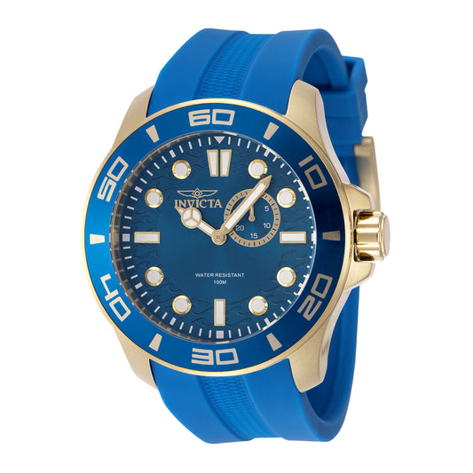 Invicta Men's 50mm Pro Diver Quartz Blue Label Silicone Strap Watch