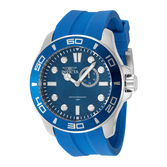 Invicta Men's 50mm Pro Diver Quartz Blue Label Silicone Strap Watch