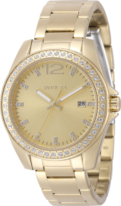 Invicta Women's 38mm Angel Quartz Crystal Bezel Bracelet Watch