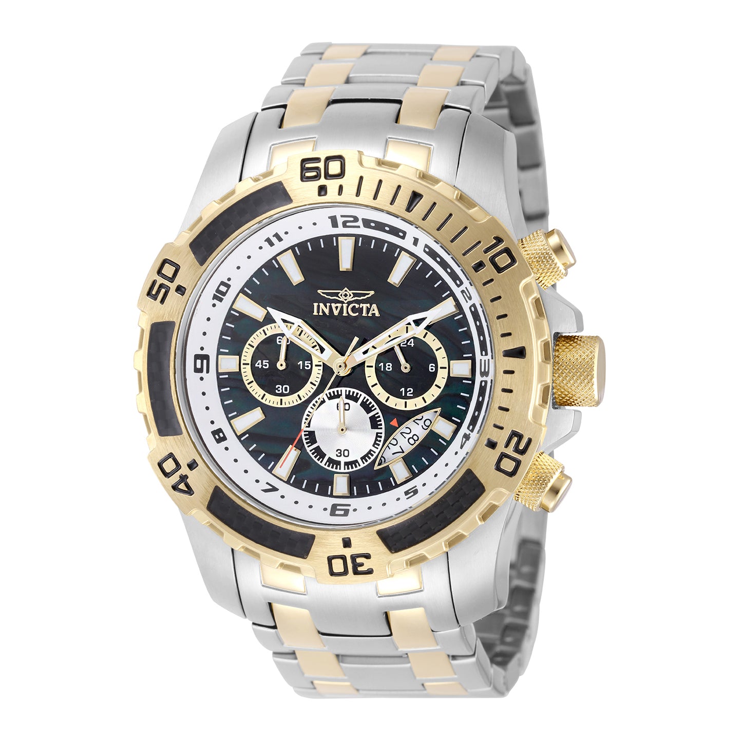 Invicta Men's 51mm Pro Diver Scuba Quartz Black Abalone Bracelet Watch