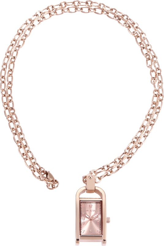 Invicta Women's 17mm Angel Quartz Rectangle Mini Watch Necklace