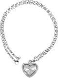 Invicta Women's 27mm Angel Quartz Crystal Halo Heart-Shaped Mini Watch Necklace