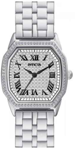 Invicta Women's 27mm Wildflower Quartz Crystal Pave Bracelet Watch