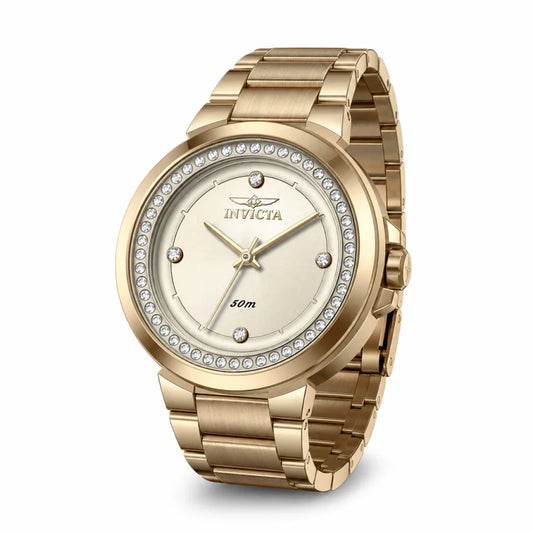 Invicta Women's 33mm Angel Quartz Crystal Accented Circular Bracelet Watch