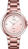 Invicta Women's 33mm Angel Quartz Crystal Halo Rosetone Bracelet Watch