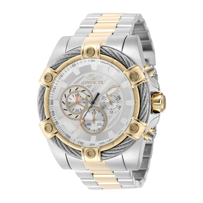Invicta Men's 52mm Bolt Quartz Chronograph Twisted Cable Bezel Two-Tone Bracelet Watch