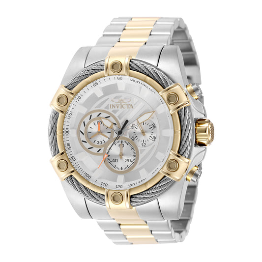 Invicta Men's 52mm Bolt Quartz Chronograph Twisted Cable Bezel Two-Tone Bracelet Watch