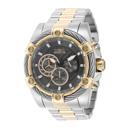 Invicta Men's 52mm Bolt Quartz Chronograph Twisted Cable Bezel Two-Tone Bracelet Watch