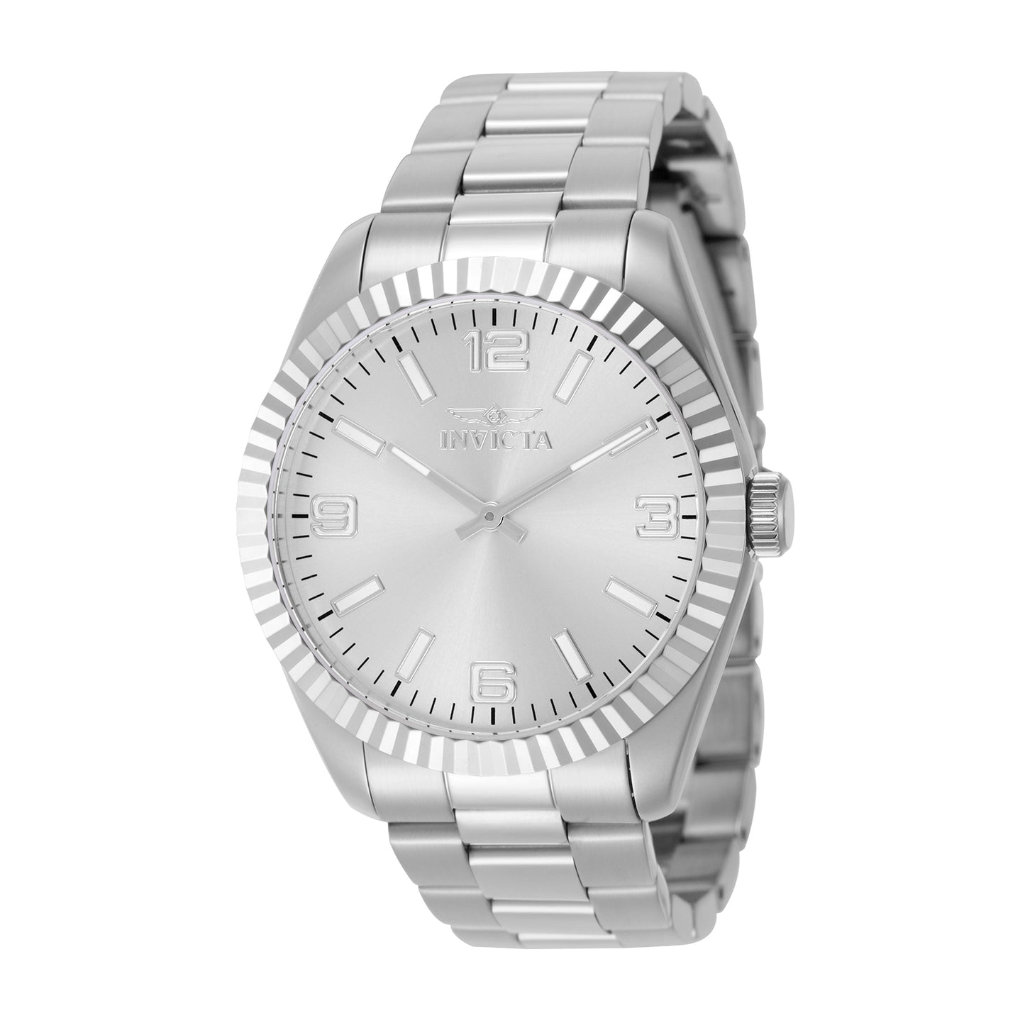 Invicta Men's 43mm Specialty Quartz Fluted Bezel Luminous Index Markers Bracelet Watch