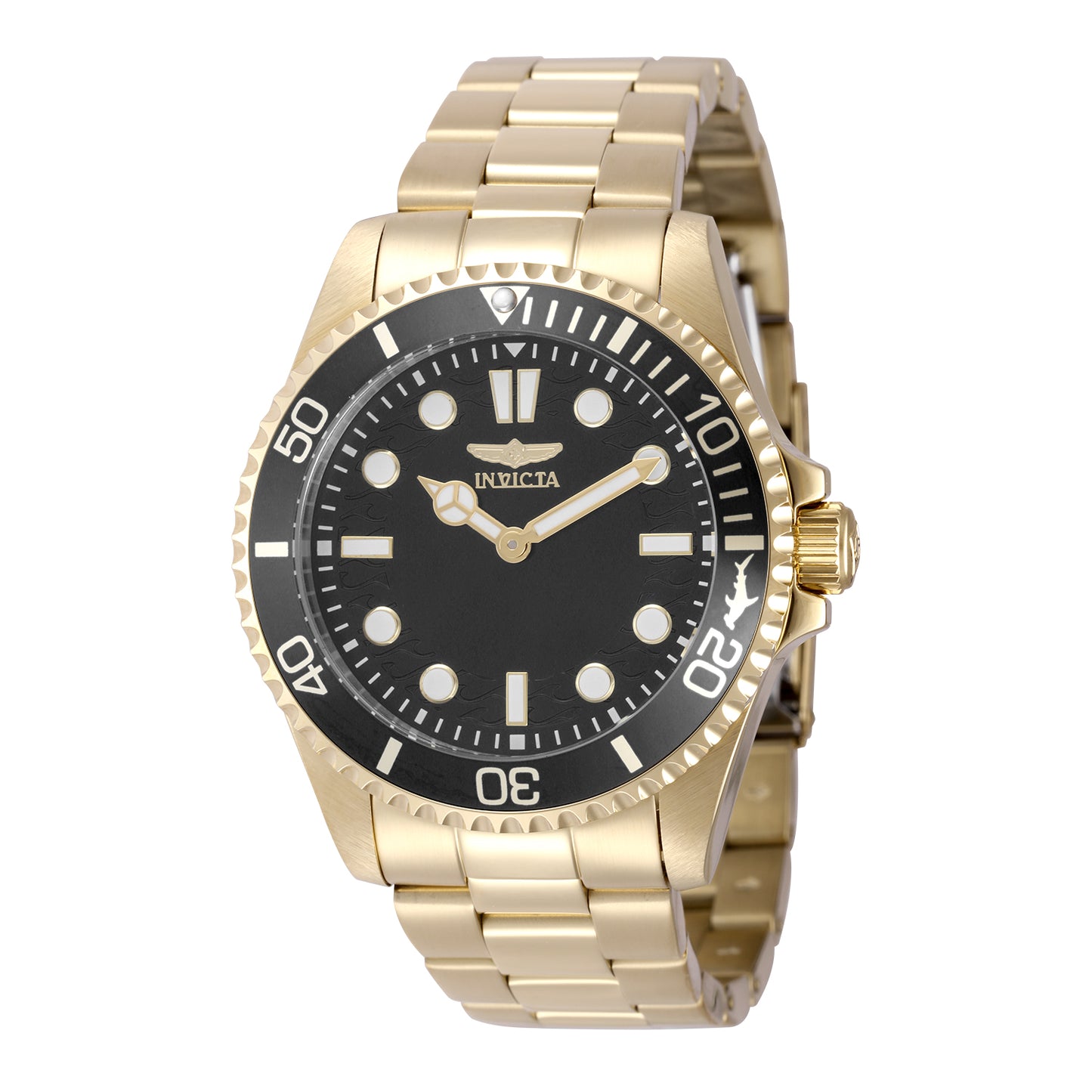 Invicta Men's 43mm Pro Diver Quartz Black Dial & Bezel Bracelet Watch