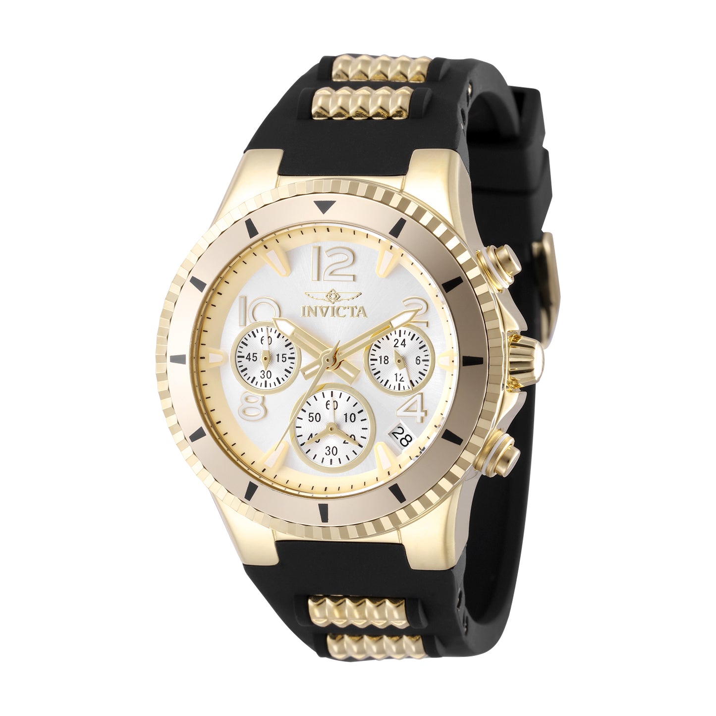 Invicta Women's 39mm BLU Quartz Chronograph Black Silicone Strap Watch