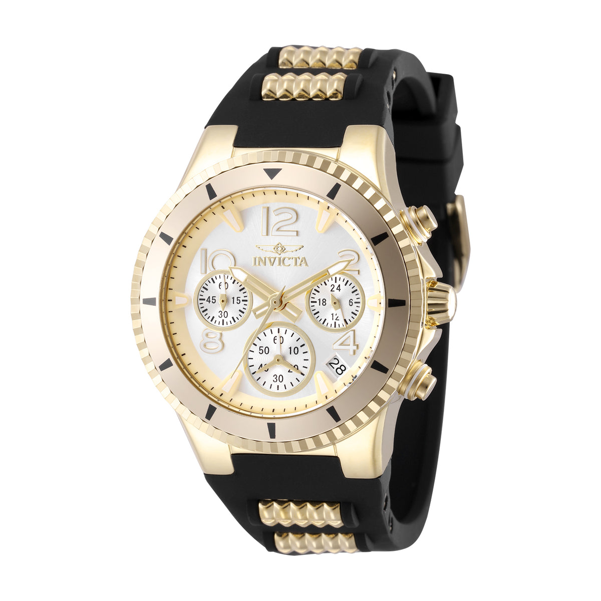 Invicta Women's 39mm BLU Quartz Chronograph Black Silicone Strap Watch
