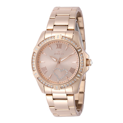 Invicta Women's 34mm Angel Quartz Crystal Accented Heart Bracelet Watch