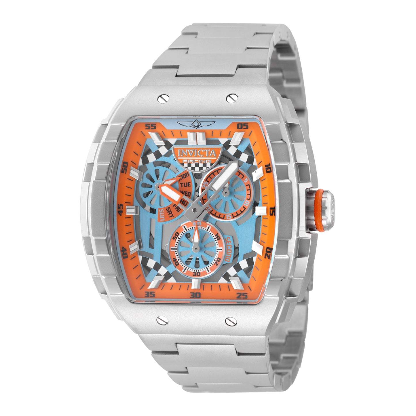 Invicta Men's 47mm Invicta Racing Quartz Day & Date Tonneau Bracelet Watch