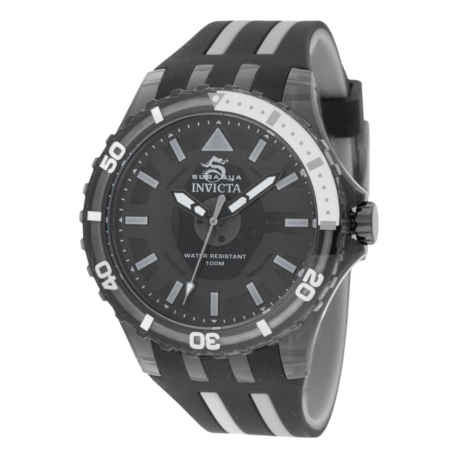 Invicta Men's 44mm Subaqua Quartz Acrylic Case Silicone Strap Watch