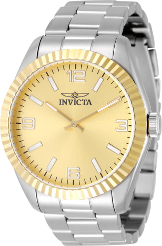 Invicta Men's 43mm Specialty Quartz Fluted Bezel Luminous Index Markers Bracelet Watch