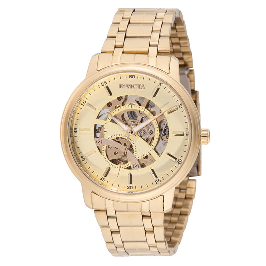 Invicta Men's 42mm Objet D'Art Automatic Open Dial Goldtone Monochromatic Bracelet Watch