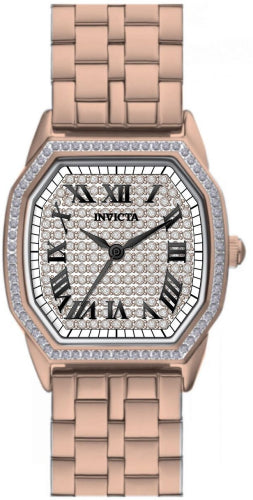 Invicta Women's 27mm Wildflower Quartz Crystal Pave Bracelet Watch
