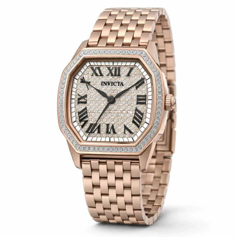 Invicta Women's 27mm Wildflower Quartz Crystal Pave Bracelet Watch