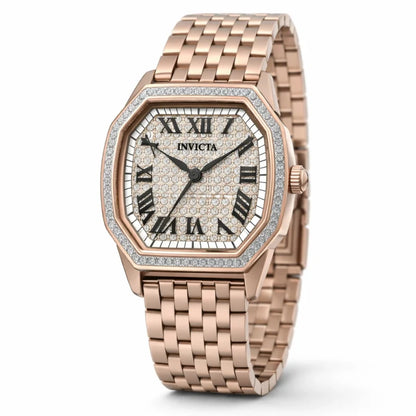 Invicta Women's 27mm Wildflower Quartz Crystal Pave Bracelet Watch