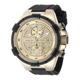 Invicta Men's 50mm Aviator Quartz Chronograph Goldtone Silicone Strap Watch
