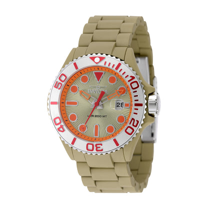 Invicta Men's 46mm Grand Diver Quartz Khaki Stainless Steel Bracelet Watch