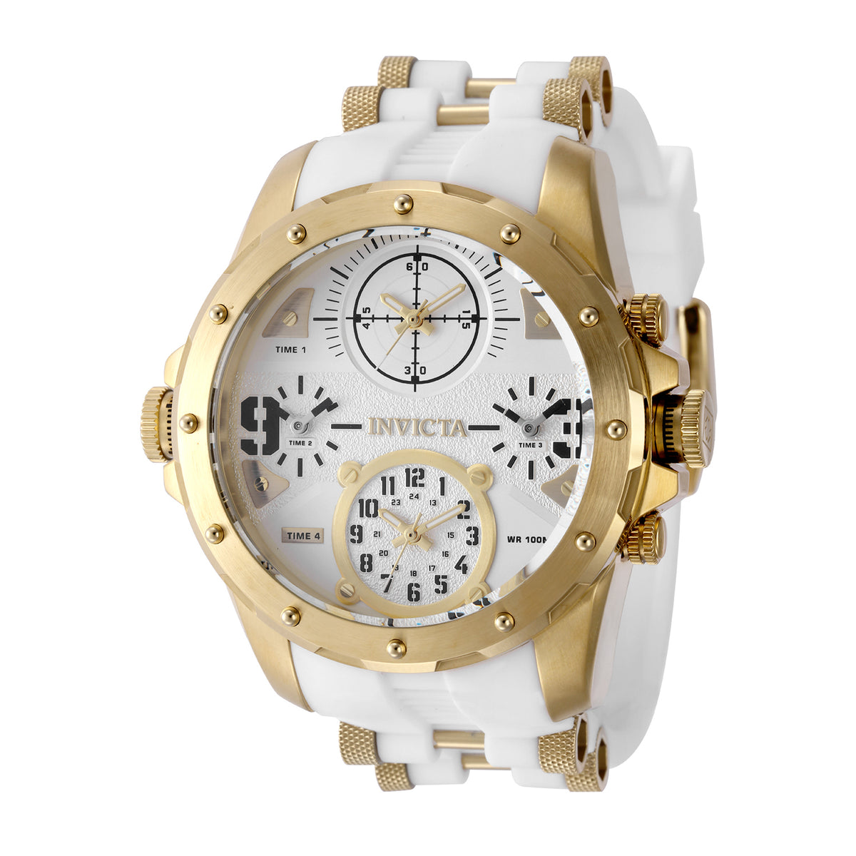 Invicta Men's 50mm Coalition Forces Quartz Multi-Time Whiteout Silicone Strap Watch