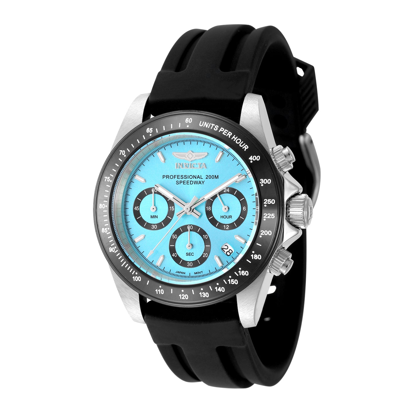 Invicta Men's 39mm Speedway Quartz Chronograph Robin's Egg Blue Silicone Strap Watch