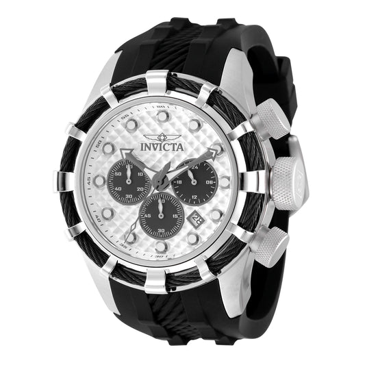 Invicta Men's 50mm Bolt Quartz Chronograph Textured Dial Silicone Strap Watch