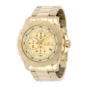 Invicta Men's 47mm Pro Diver Quartz Multifunction Goldtone Monochromatic Bracelet Watch