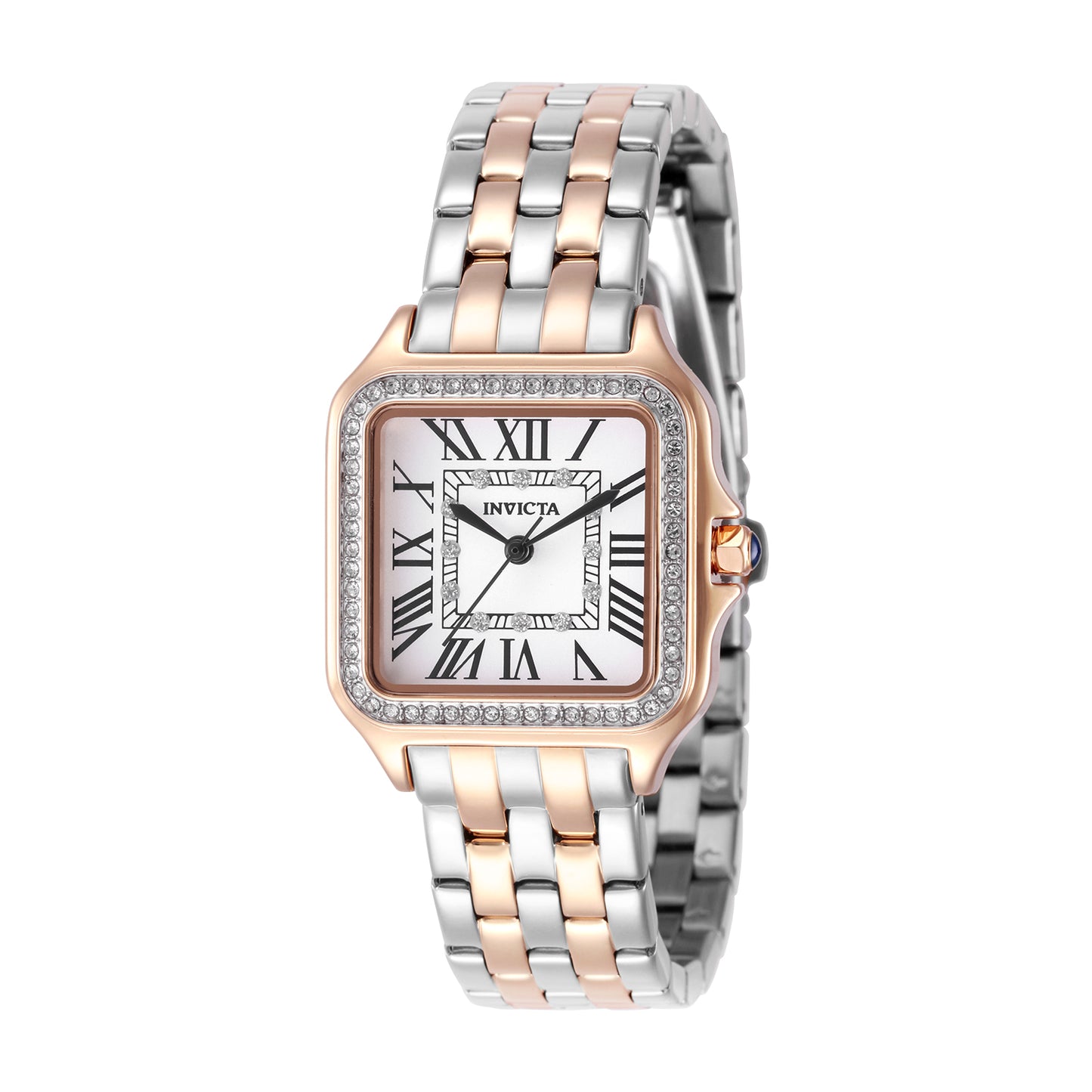 Invicta Women's 28mm Angel Quartz Crystal Accented Square Bracelet Watch