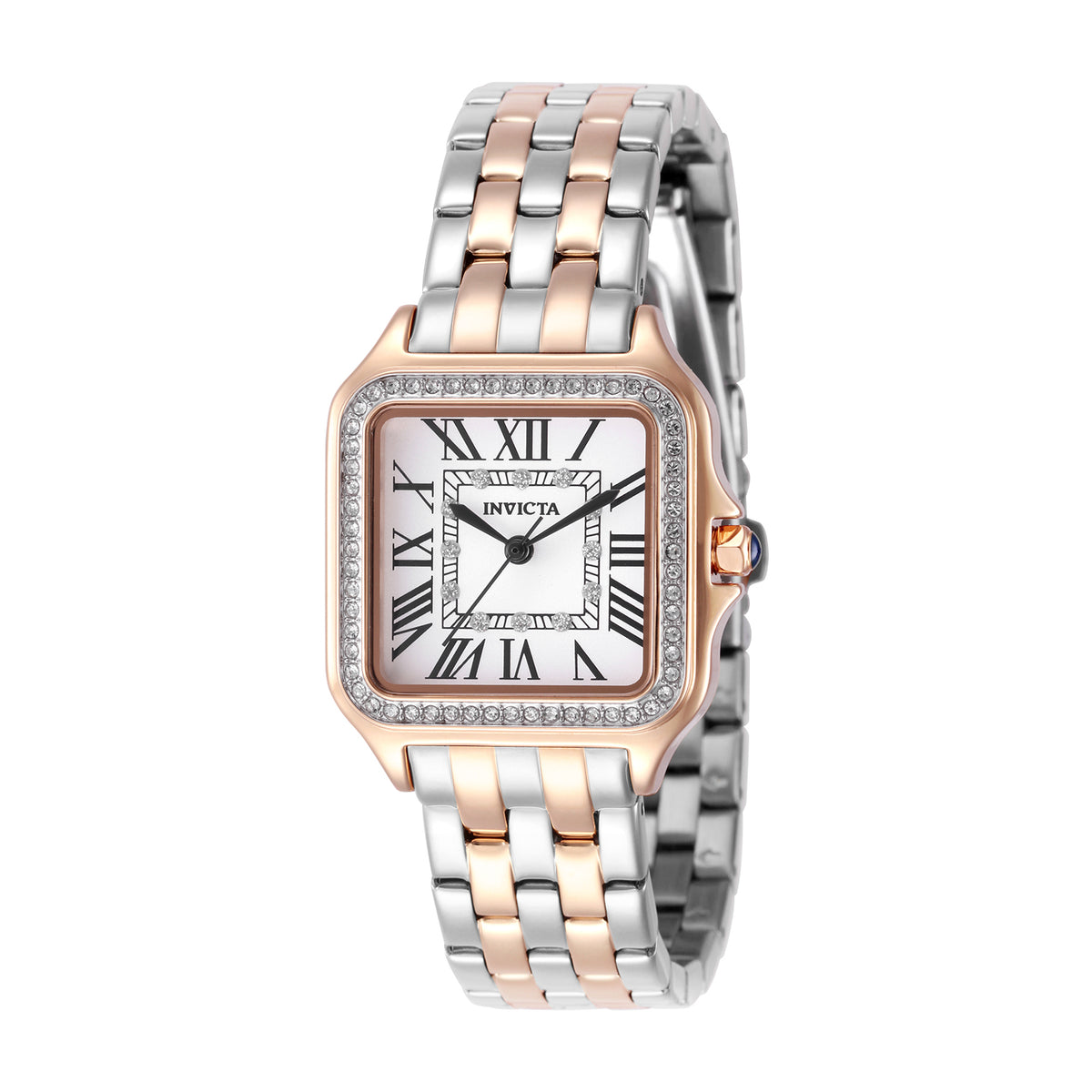 Invicta Women's 28mm Angel Quartz Crystal Accented Square Bracelet Watch