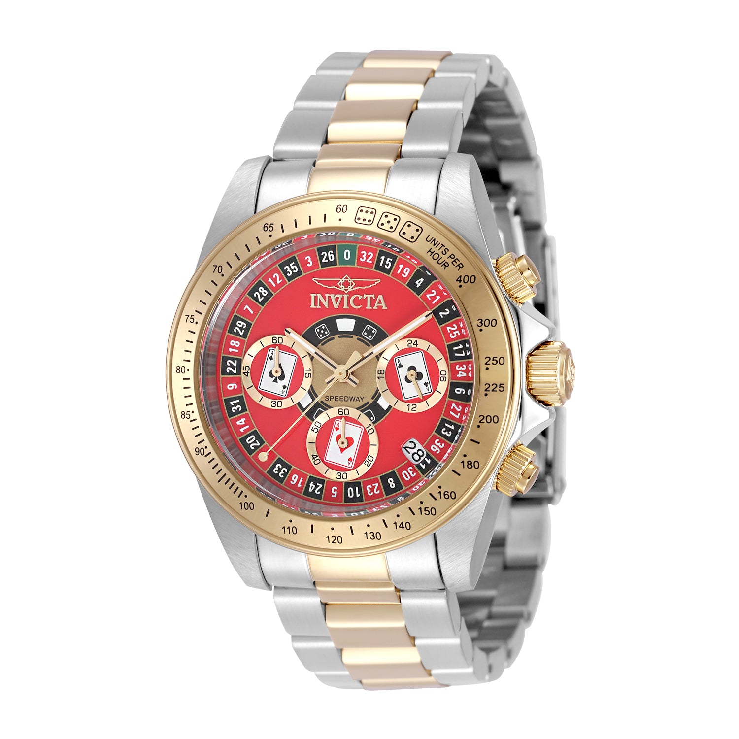 Invicta Men's 39mm Speedway Quartz Vegas Roulette Red Dial