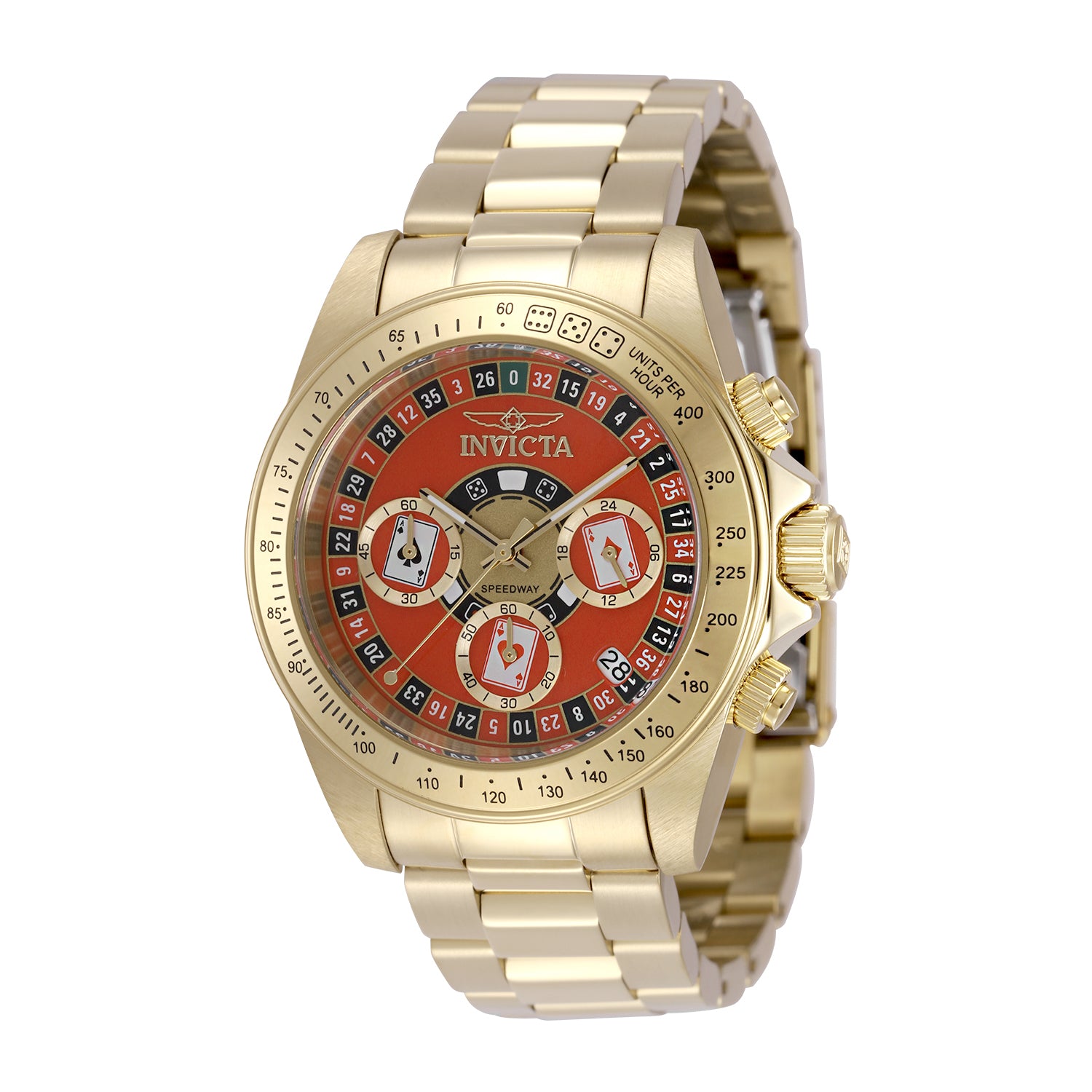 Invicta Men's 39mm Speedway Quartz Vegas Roulette Red Dial